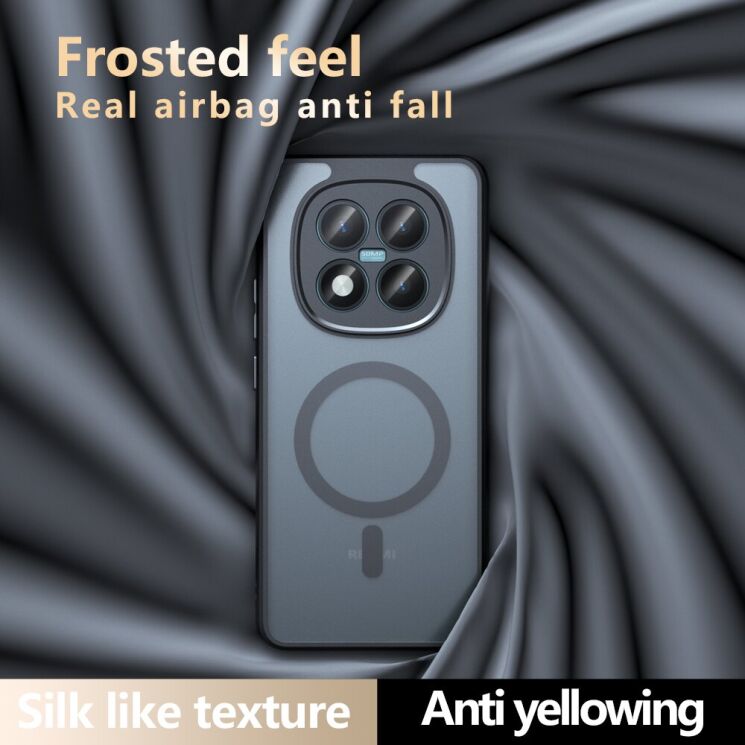 Защитный чехол Deexe Matte Skin with MagSafe для Xiaomi Redmi Note 15 Pro Plus / Poco M8 Pro 5G - Black: фото 4 из 11