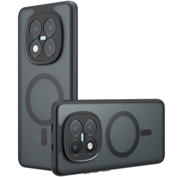Защитный чехол Deexe Matte Skin with MagSafe для Xiaomi Redmi Note 15 Pro Plus / Poco M8 Pro 5G - Black: фото 1 из 11