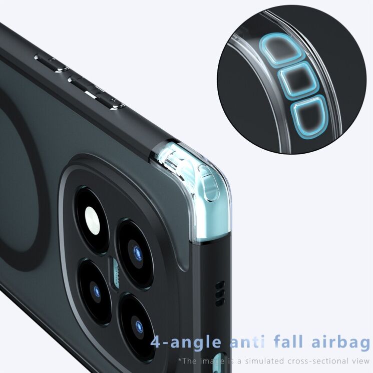 Защитный чехол Deexe Matte Skin with MagSafe для Xiaomi Redmi Note 15 Pro Plus / Poco M8 Pro 5G - Black: фото 6 из 11