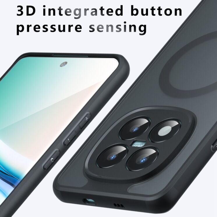 Защитный чехол Deexe Matte Skin with MagSafe для Xiaomi Redmi Note 15 Pro Plus / Poco M8 Pro 5G - Black: фото 11 из 11