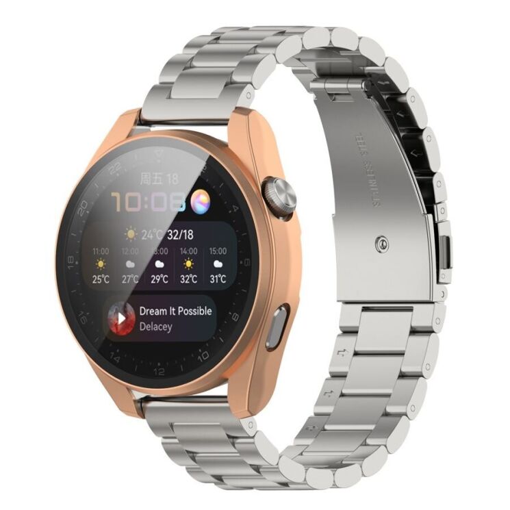 Защитный чехол Deexe Protective Frame для Huawei Watch 3 Pro - Rose Gold: фото 2 из 9