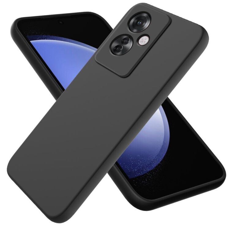 Защитный чехол Deexe Silicone Case для OPPO Reno 11 F - Black: фото 1 из 8