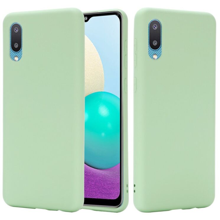 Силиконовый (TPU) чехол Deexe Silicone Case для Samsung Galaxy A02 (A022) - Green: фото 2 из 6