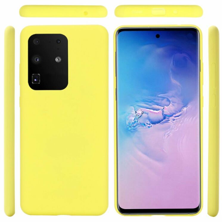Защитный чехол Deexe Silicone Case для Samsung Galaxy S20 Ultra (G988) - Yellow: фото 6 из 6