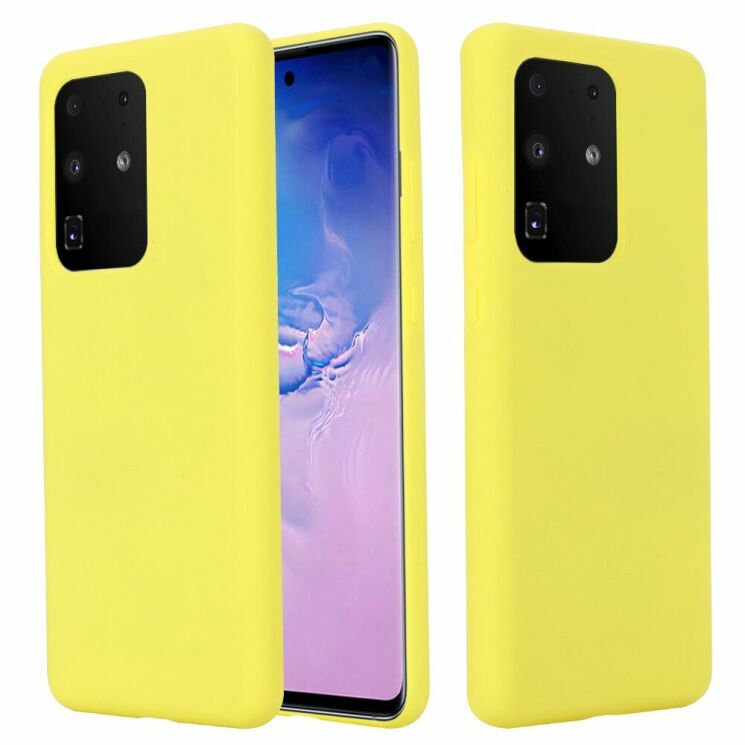 Защитный чехол Deexe Silicone Case для Samsung Galaxy S20 Ultra (G988) - Yellow: фото 1 из 6