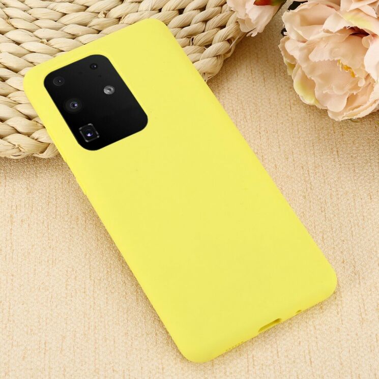 Защитный чехол Deexe Silicone Case для Samsung Galaxy S20 Ultra (G988) - Yellow: фото 5 из 6
