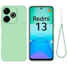 Защитный чехол Deexe Silicone Case для Xiaomi Redmi 13 - Green: фото 1 из 7