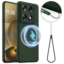 Защитный чехол Deexe Silicone Case with MagSafe для Motorola Signature - Dark Green: фото 1 из 9