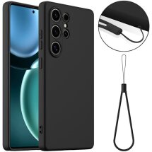 Захисний чохол Deexe Silicone Case with MagSafe для Samsung Galaxy S25 Ultra (S938) - Black: фото 1 з 9