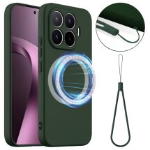 Защитный чехол Deexe Silicone Case with MagSafe для Xiaomi 17T - Dark Green: фото 1 из 9