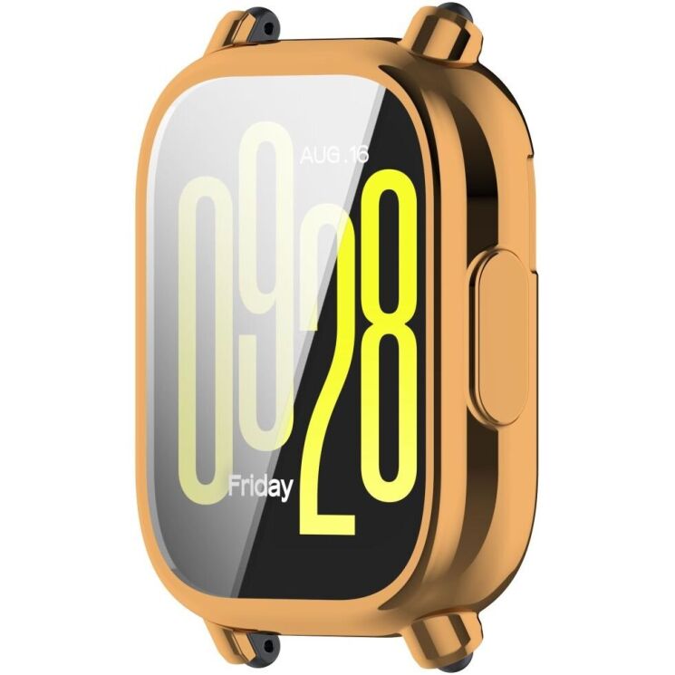 Защитный чехол Deexe Silicone Frame для Xiaomi Redmi Watch 5 Active - Rose Gold: фото 2 из 7