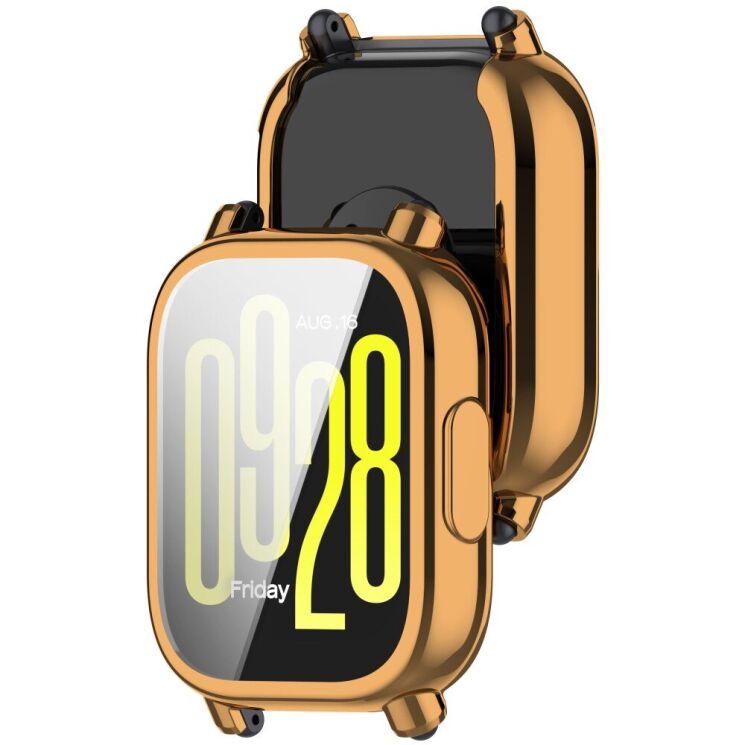Защитный чехол Deexe Silicone Frame для Xiaomi Redmi Watch 5 Active - Rose Gold: фото 6 из 7
