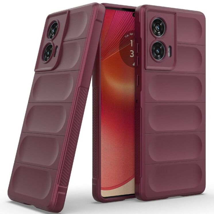 Защитный чехол Deexe Terra Case для Motorola Edge 50 Fusion - Wine Red: фото 2 из 8