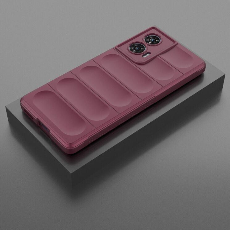 Защитный чехол Deexe Terra Case для Motorola Edge 50 Fusion - Wine Red: фото 4 из 8