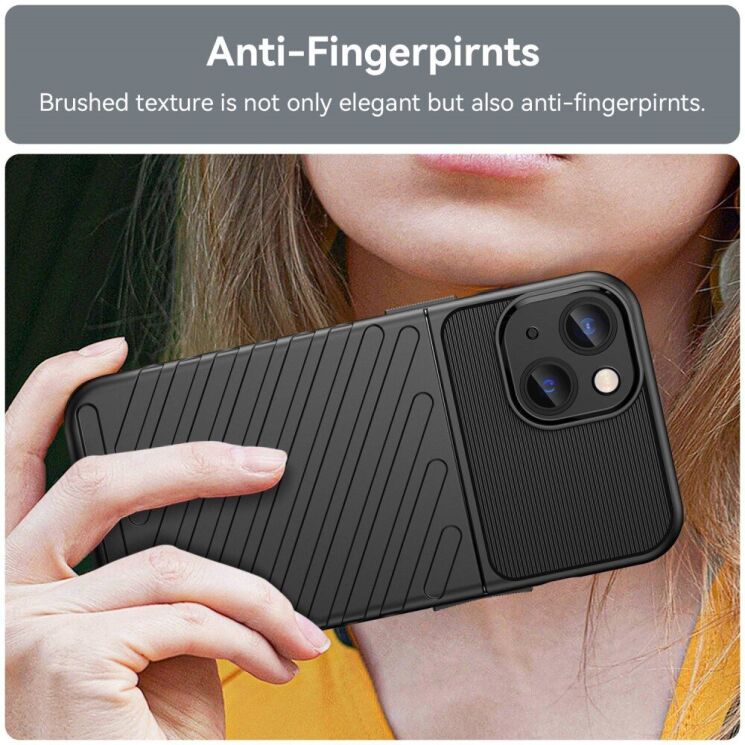Защитный чехол Deexe Thunder Series для Apple iPhone 14 - Black: фото 6 из 8