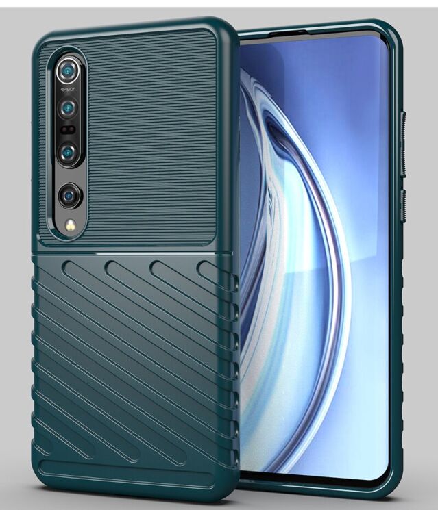 Защитный чехол Deexe Thunder Series для Xiaomi Mi 10 Pro - Green: фото 1 из 6