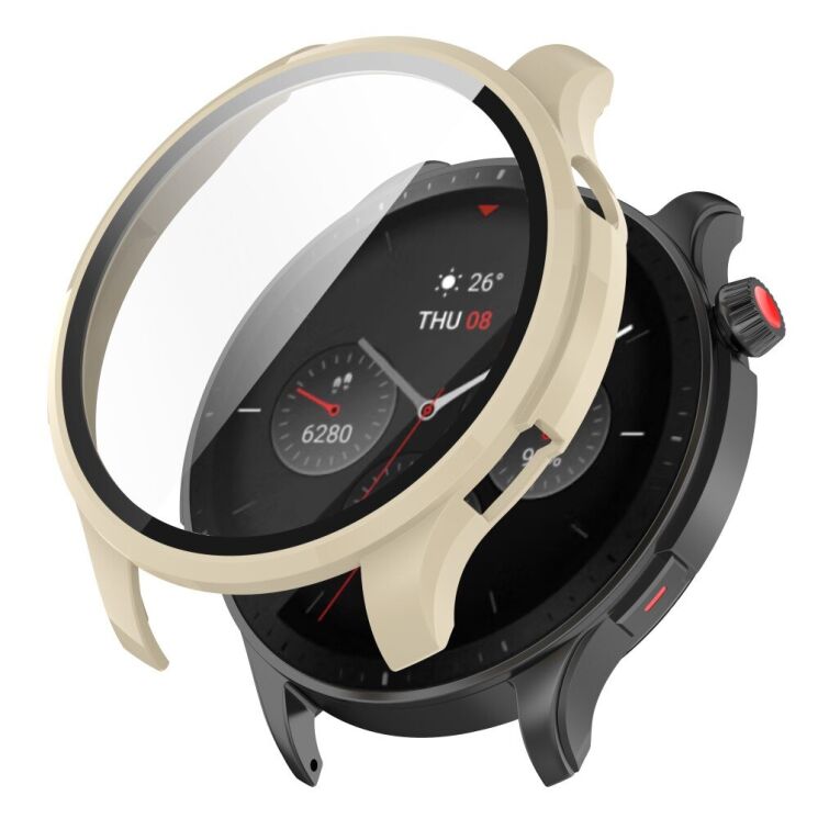 Защитный чехол Deexe Watch Case для Xiaomi Amazfit GTR 4 - Ivory White: фото 1 из 8