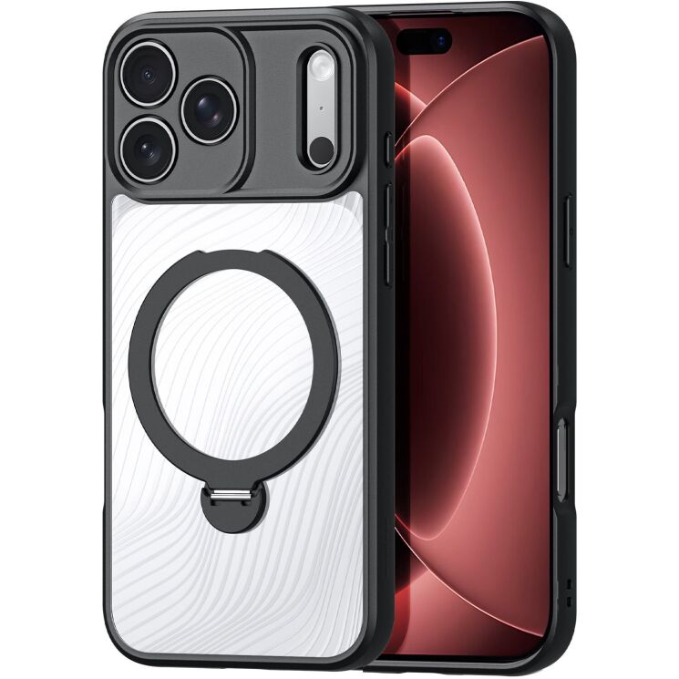 Захисний чохол DUX DUCIS Aimo Mag Series with Folding Stand для iPhone 18 Pro Max - Black: фото 1 з 9