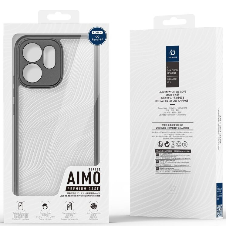 Захисний чохол DUX DUCIS Aimo Series для OPPO Reno 14 FS 5G - Black: фото 8 з 9