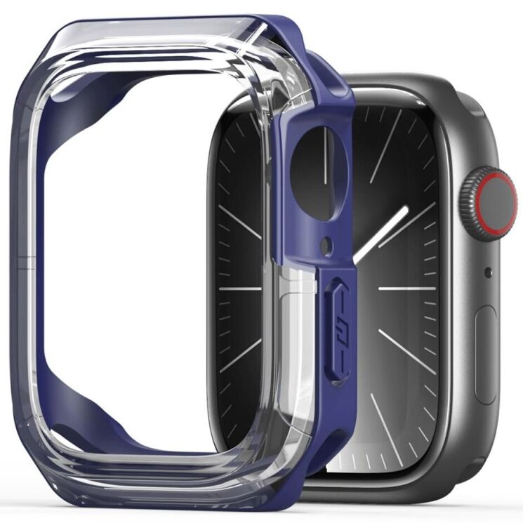 Защитный чехол Dux Ducis Tamo Series для Apple Watch 41 mm (7 / 8 / 9 Series) - Transparent Blue: фото 1 из 11