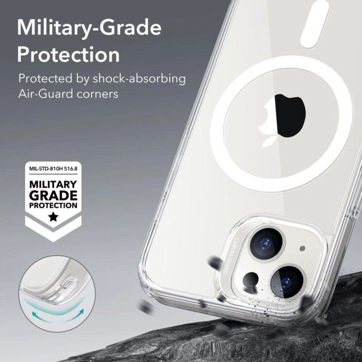 Защитный чехол ESR Krystec Clear Case with HaloLock для Apple iPhone 13 / 14 - Clear: фото 4 из 7