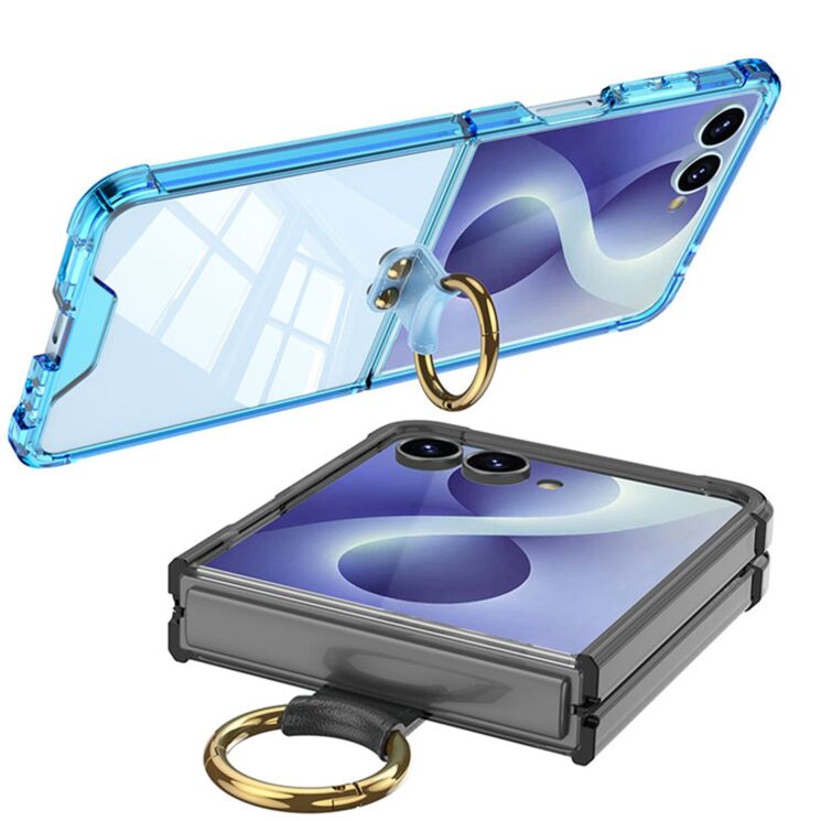 Защитный чехол GKK Aero Pulse для Samsung Galaxy Flip 8 - Transparent Blue: фото 4 из 6