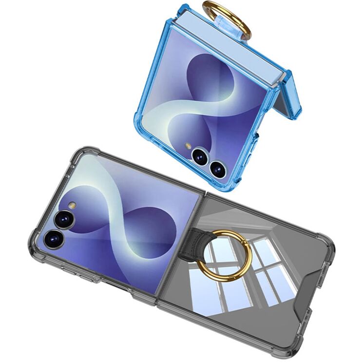 Защитный чехол GKK Aero Pulse для Samsung Galaxy Flip 8 - Transparent Blue: фото 6 из 6