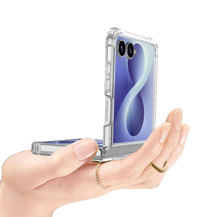 Защитный чехол GKK Aero Pulse для Samsung Galaxy Flip 8 - Transparent Blue: фото 3 из 6