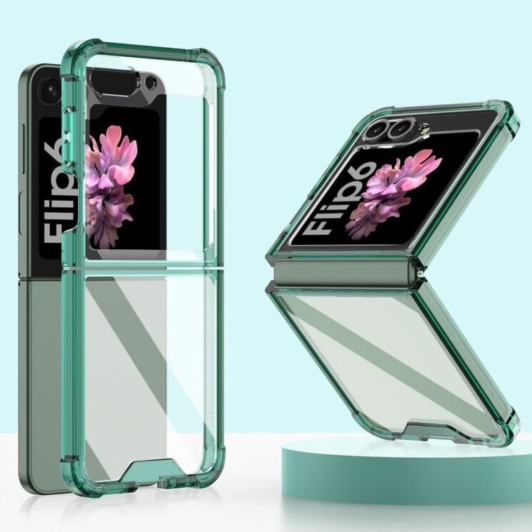 Защитный чехол GKK AirBag для Samsung Galaxy Flip 6 - Transparent Green: фото 1 из 7