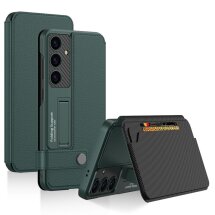 Защитный чехол GKK Card Holder для Samsung Galaxy S25 (S931) - Green: фото 1 из 8