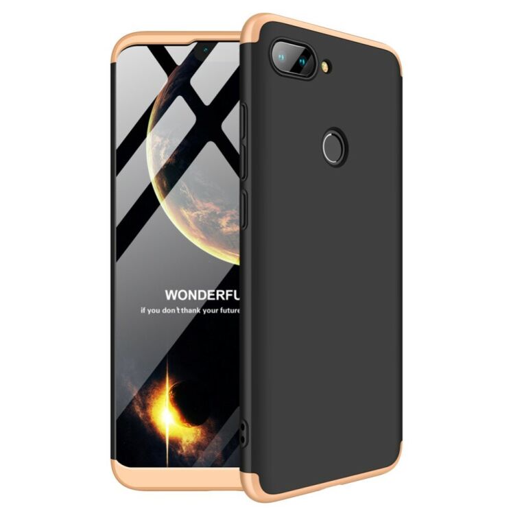Захисний чохол GKK Double Dip Case для Xiaomi Mi 8 Lite - Black / Gold: фото 1 з 16