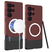 Защитный чехол GKK Magnetic Dip Case для Samsung Galaxy S24 Ultra (S928) - Red / Black: фото 1 из 6