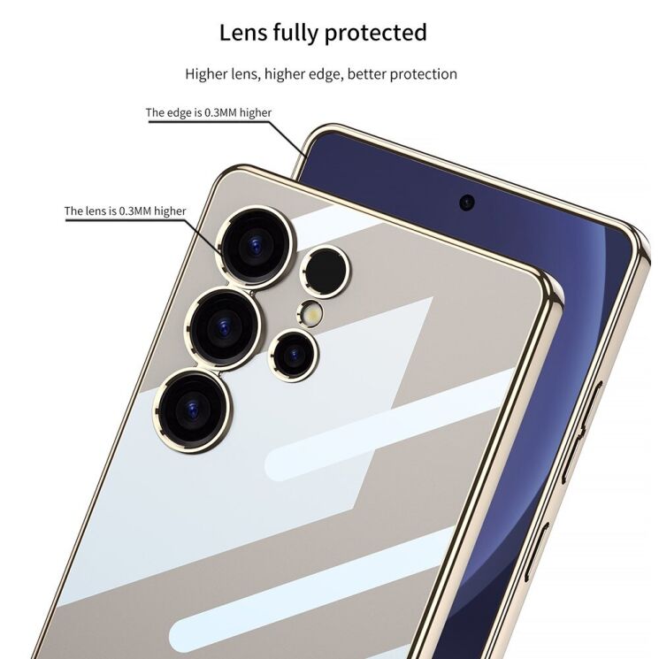 Защитный чехол GKK Space Frame для Samsung Galaxy S25 Ultra (S938) - Transparent: фото 9 из 9