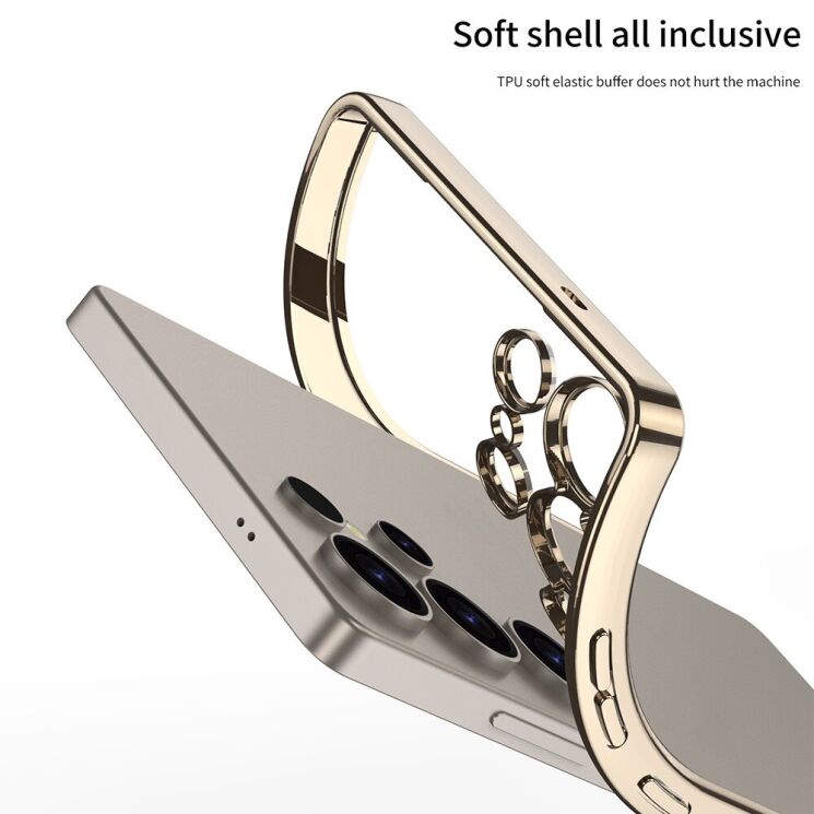 Защитный чехол GKK Space Frame для Samsung Galaxy S25 Ultra (S938) - Transparent: фото 5 из 9