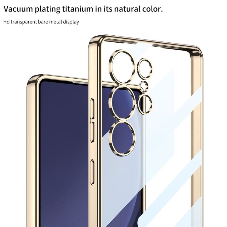 Защитный чехол GKK Space Frame для Samsung Galaxy S25 Ultra (S938) - Transparent: фото 7 из 9