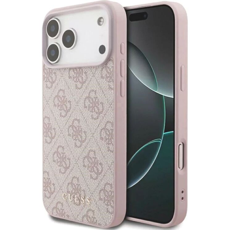 Захисний чохол Guess 4G Classic для iPhone 18 Pro / 17 Pro (GUHCP18LG4GFPI) - Pink (423744P) Захисний чохол Guess 4G Classic для iPhone 18 Pro / 17 Pro (GUHCP18LG4GFPI) - Pink: фото 1 з 7