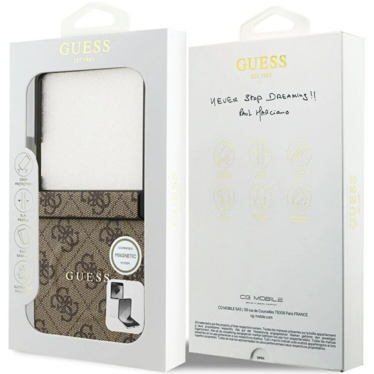 Захисний чохол Guess 4G Classic MagSafe для Samsung Galaxy Flip 7 (GUHMZF7P4MSEGCW) - Brown: фото 8 з 8