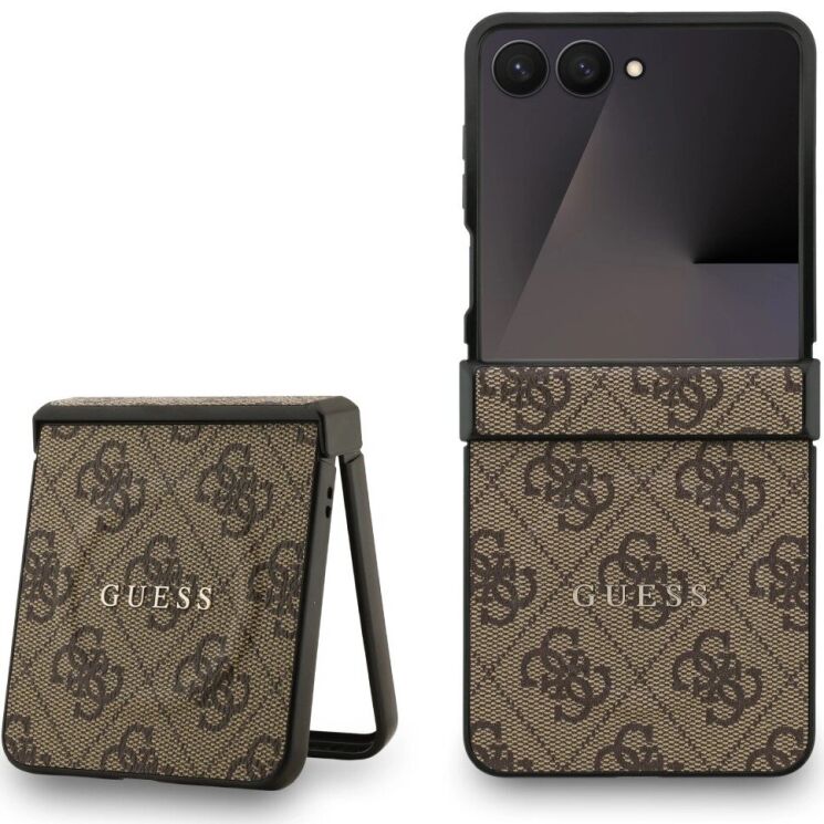 Захисний чохол Guess 4G Classic MagSafe для Samsung Galaxy Flip 7 (GUHMZF7P4MSEGCW) - Brown: фото 1 з 8