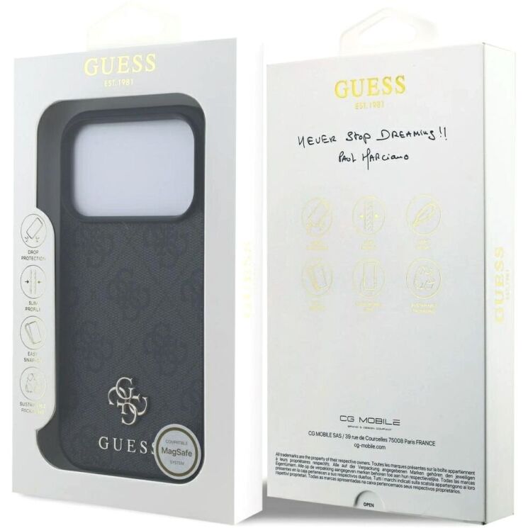 Захисний чохол Guess 4G Small Classic Logo MagSafe для iPhone 17 Pro (GUHMP17LP4SM4MK) - Black: фото 8 з 9