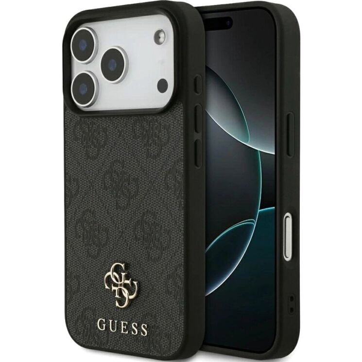 Захисний чохол Guess 4G Small Classic Logo MagSafe для iPhone 17 Pro (GUHMP17LP4SM4MK) - Black: фото 1 з 9