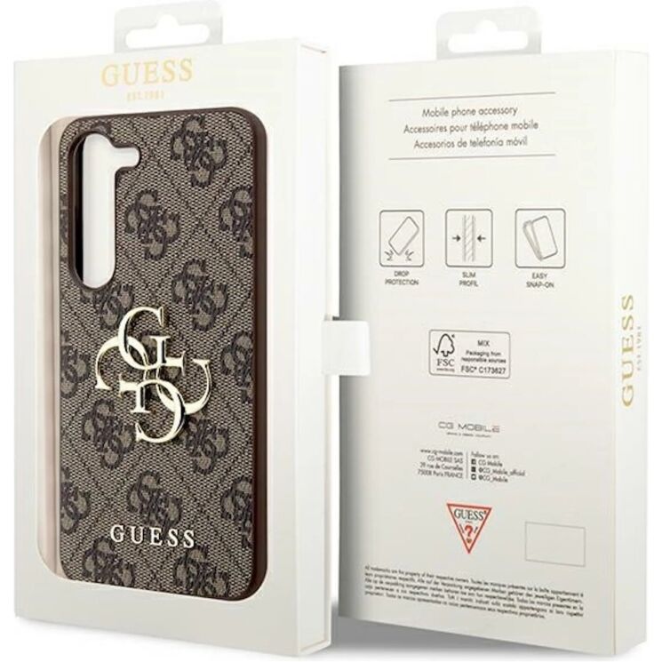 Защитный чехол Guess Big Metal Logo для Samsung Galaxy S24 (S921) - Brown: фото 8 из 8