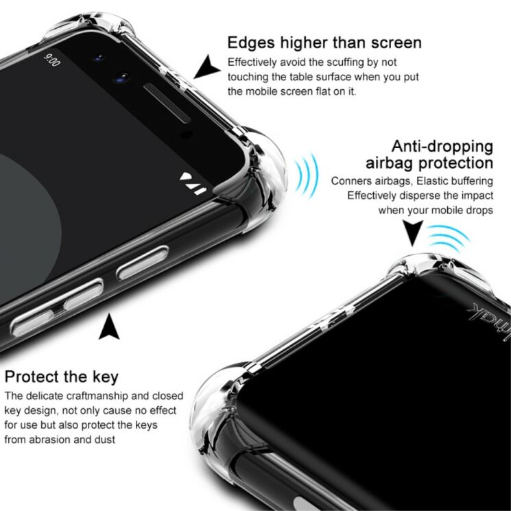 Защитный чехол IMAK Airbag MAX Case для Google Pixel 3 - Matte Black: фото 6 из 12