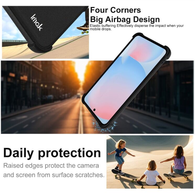 Захисний чохол IMAK Airbag MAX Case для Samsung Galaxy S25 FE (S731) - Matte Black: фото 4 з 8