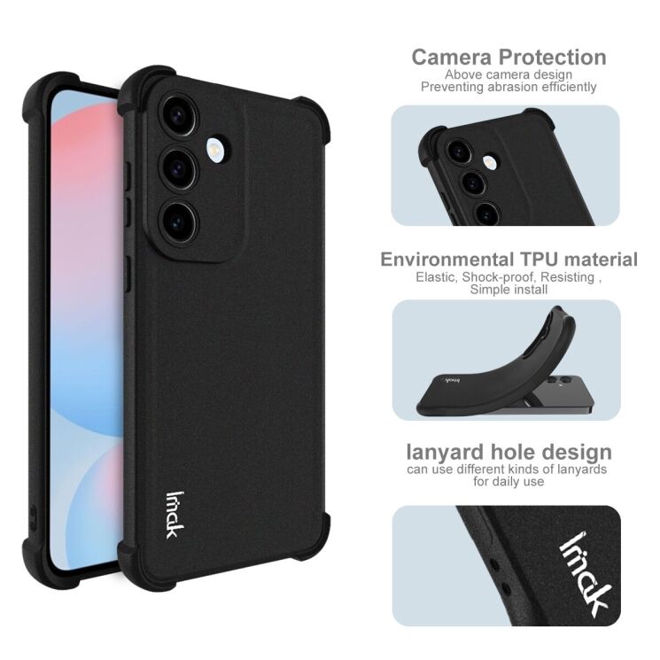 Захисний чохол IMAK Airbag MAX Case для Samsung Galaxy S25 FE (S731) - Matte Black: фото 5 з 8
