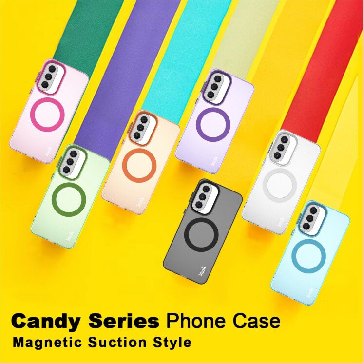 Защитный чехол IMAK Candy Series Magnetic для Samsung Galaxy A57 (A576) - Black: фото 7 из 8