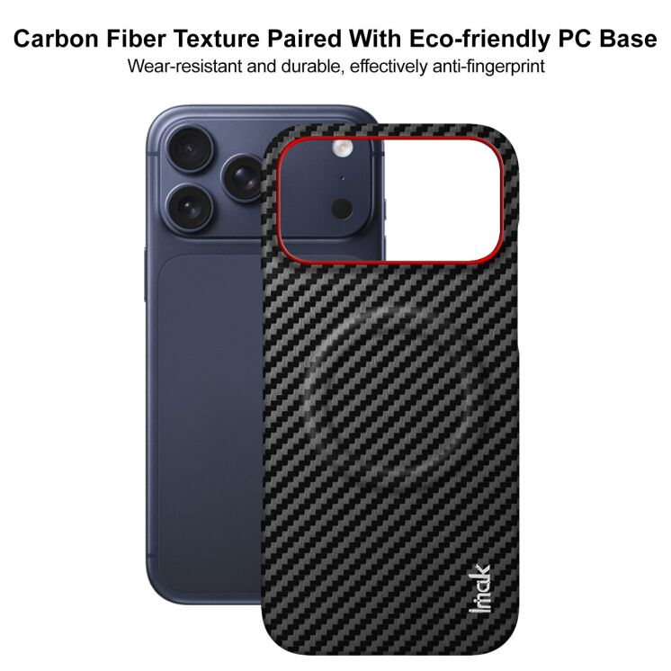 Защитный чехол IMAK Carbon Guard with MagSafe для Apple iPhone 18 Pro / 17 Pro - Carbon Fiber: фото 7 из 10