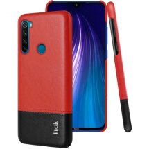 Захисний чохол IMAK Leather Series для Xiaomi Redmi Note 8 / Note 8 (2021) - Red / Black: фото 1 з 9