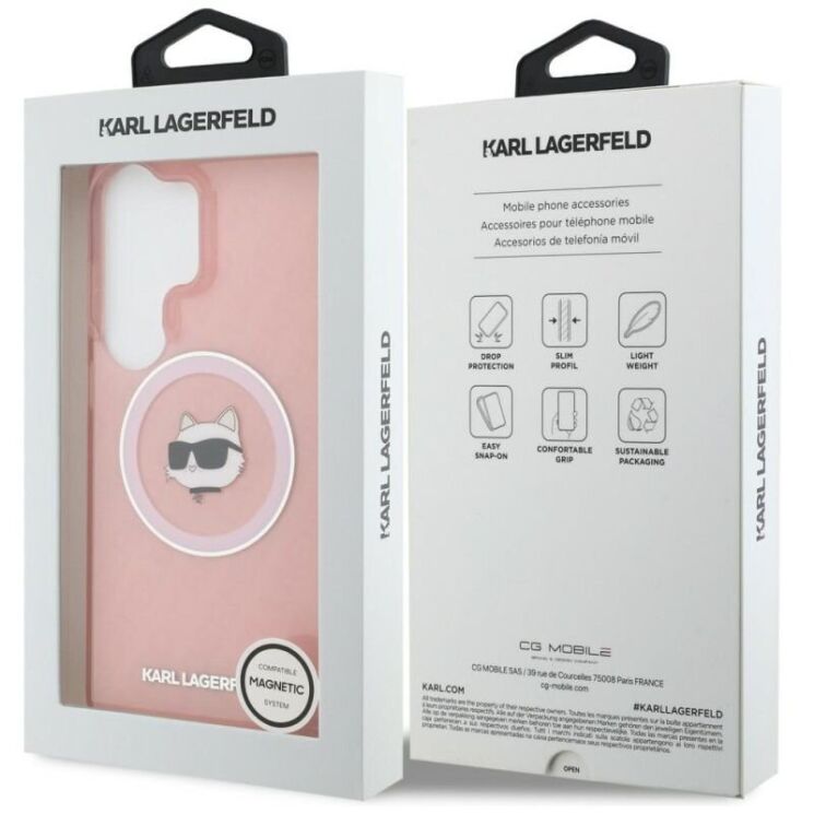 Защитный чехол Karl Lagerfeld IML Repeated Choupette MagSafe для Samsung Galaxy S26 Ultra (S948) KLHMS26LHMKBCHOP - Pink: фото 8 из 8
