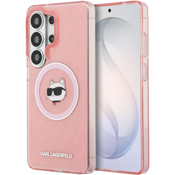 Защитный чехол Karl Lagerfeld IML Repeated Choupette MagSafe для Samsung Galaxy S26 Ultra (S948) KLHMS26LHMKBCHOP - Pink: фото 1 из 8