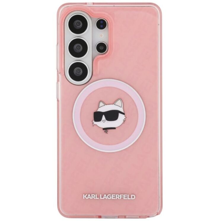 Защитный чехол Karl Lagerfeld IML Repeated Choupette MagSafe для Samsung Galaxy S26 Ultra (S948) KLHMS26LHMKBCHOP - Pink: фото 2 из 8